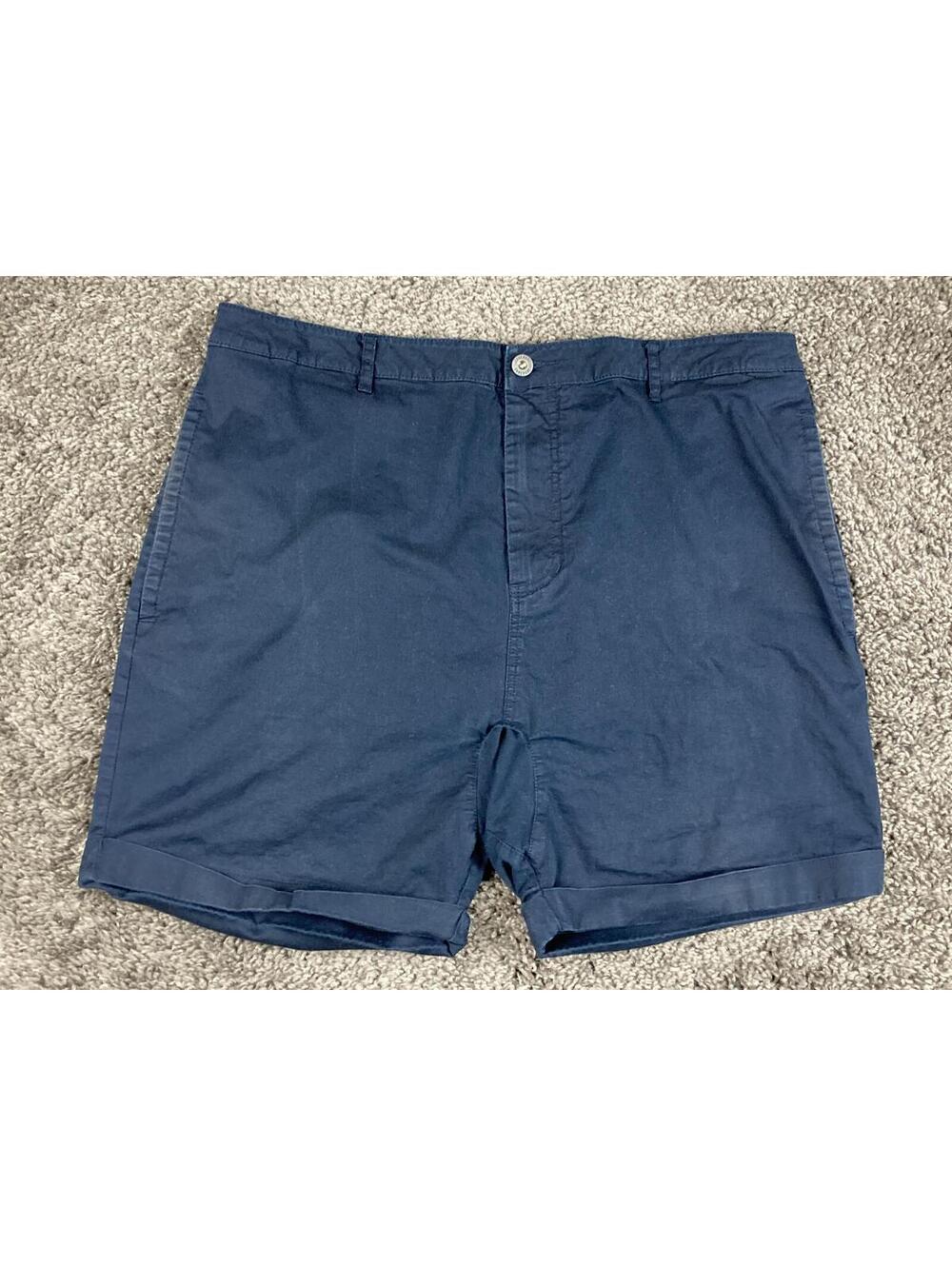 Zanerobe Men's Navy Blue Chino Shorts Cotton Stretch Cuffed Size 36